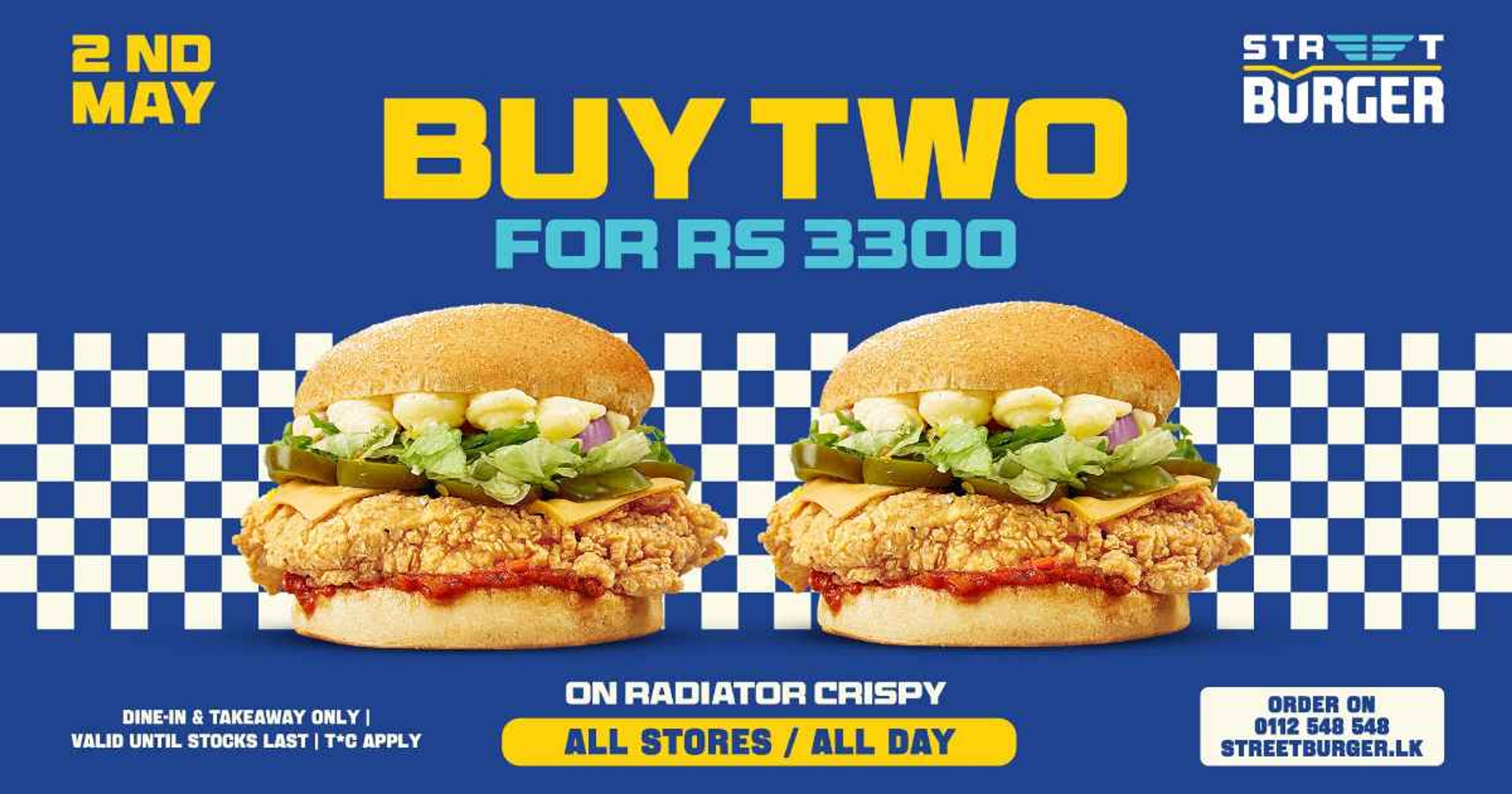 Buy 2 for 3300 on Radiator Crispy